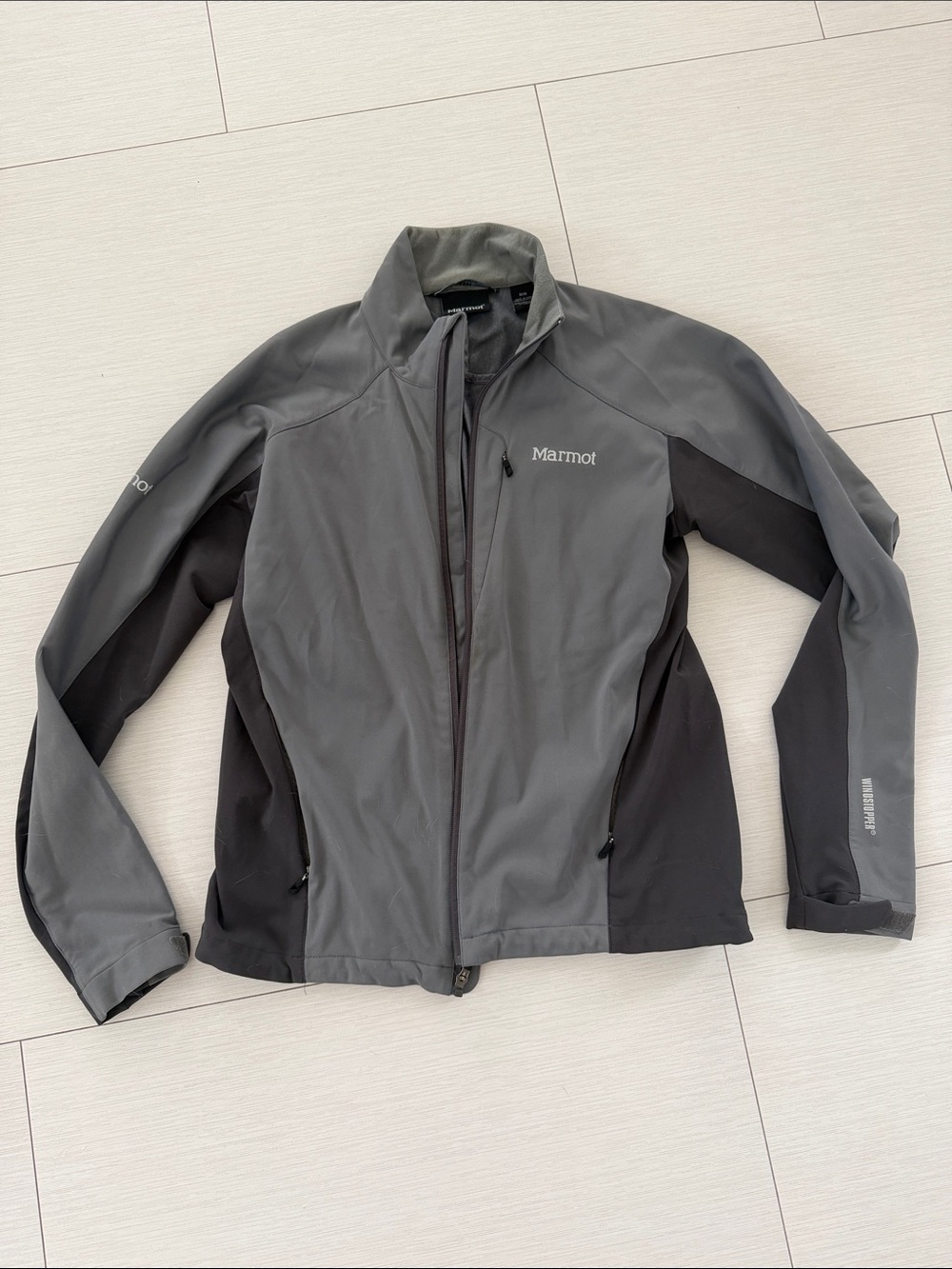 Marmot Gray and Black Performance Softshell Jacket